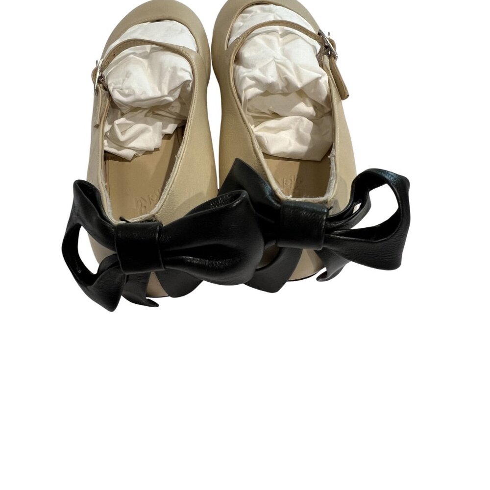 GIA BORGHINI 10mm Grete Leather Ballerinas in Cream - Picture 4 of 7